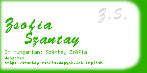zsofia szantay business card