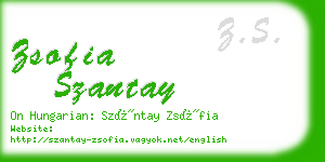 zsofia szantay business card